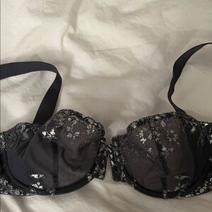 Victoria's Secret grey and Silver Lace Bra